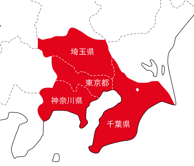 給湯器・エコキュート工事 対応地域マップ